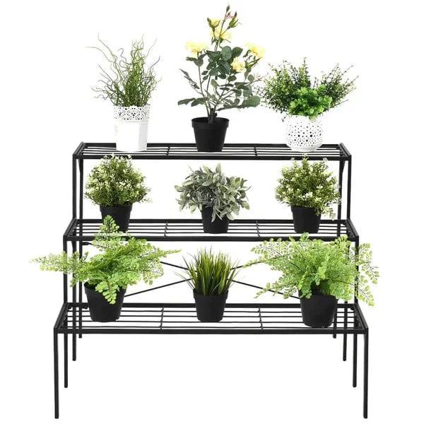 Plant Stand: Rectangular Multi-Tiered Plant Stand - Ouch Cart 