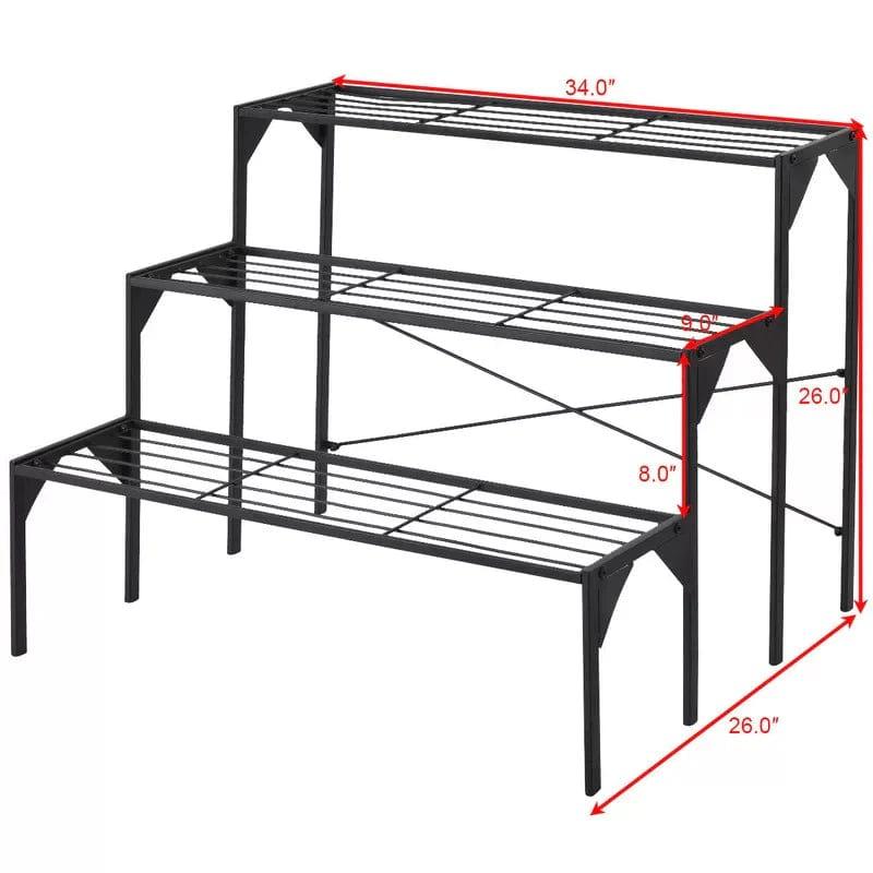 Plant Stand: Rectangular Multi-Tiered Plant Stand - Ouch Cart 