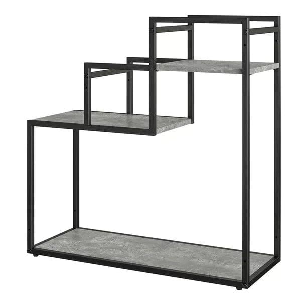 Plant Stand: Rectangular Multi-Tiered Plant Stand (Light Concrete) - Ouch Cart 