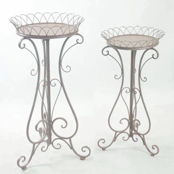 Plant Stand: Round Pedestal Plant Stand - Ouch Cart 