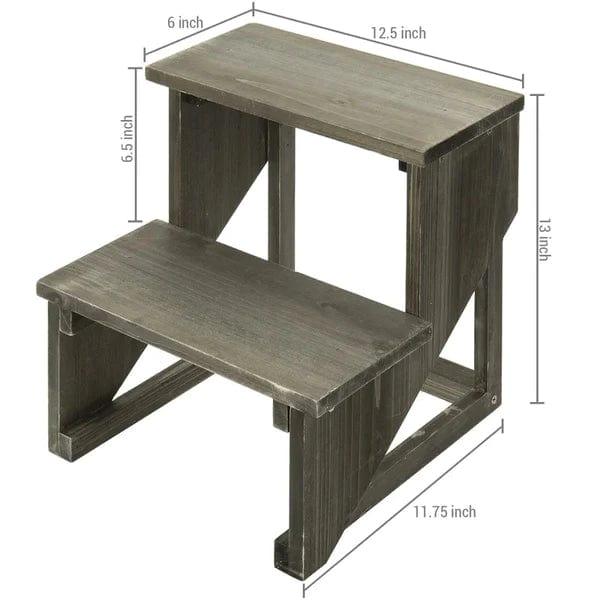 Plant Stand: Solid Wood 2 shelves Plant Stand - Ouch Cart 