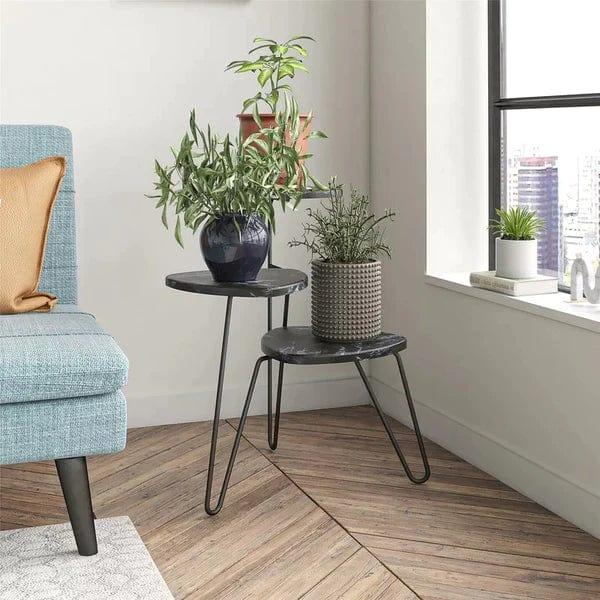 Plant Stand: Triangular Multi-Tiered Plant Stand - Ouch Cart 