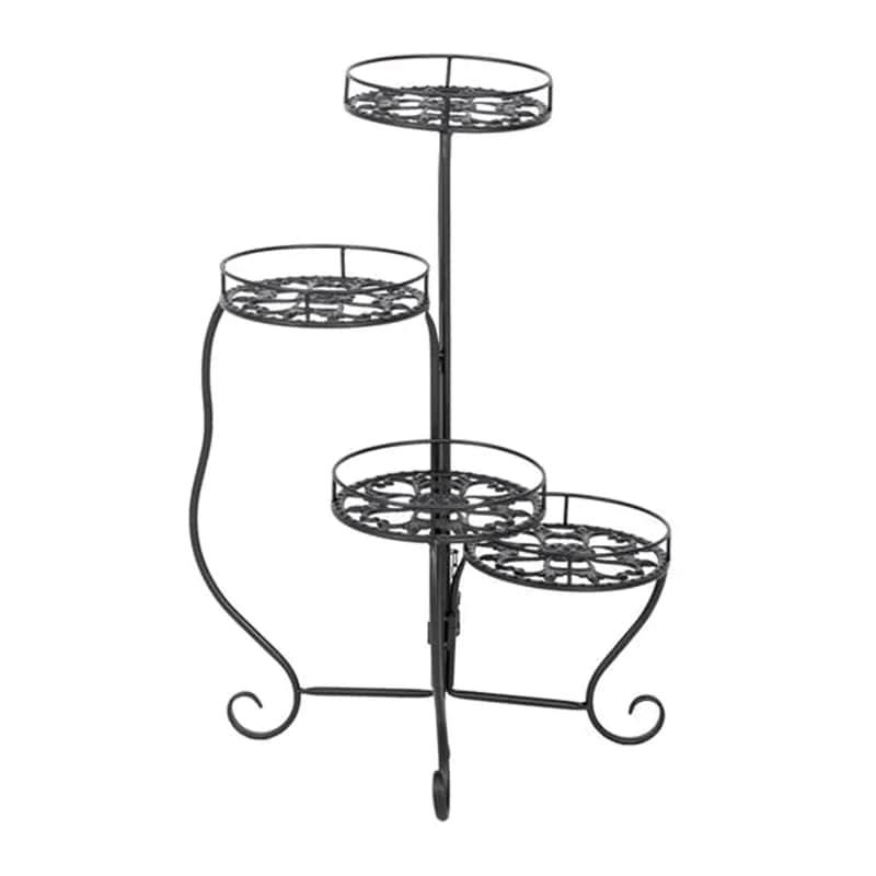 Plant Stand: Vintage Round Multi-Tiered Plant Stand - Ouch Cart 