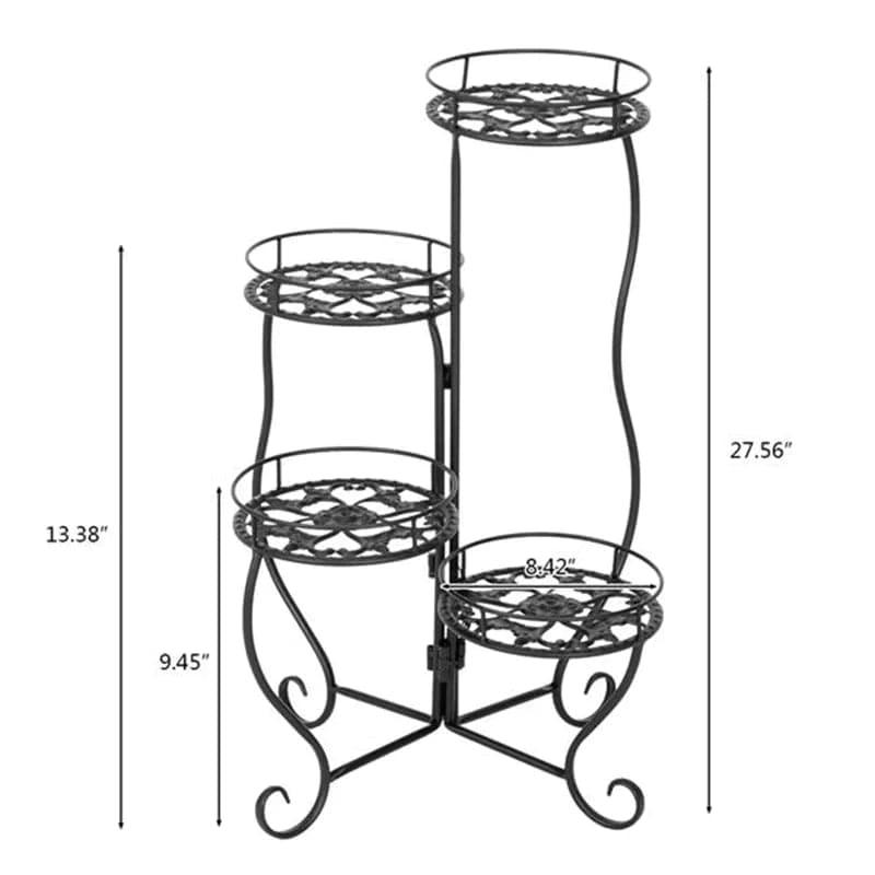 Plant Stand: Vintage Round Multi-Tiered Plant Stand - Ouch Cart 