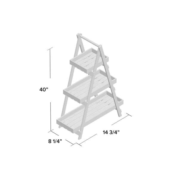 Plant Stand: Wooden 3 Shelve Plant Stand - Ouch Cart 