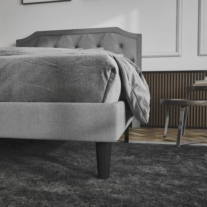 Powersville Tufted Low Profile Platform Bed - Ouch Cart 