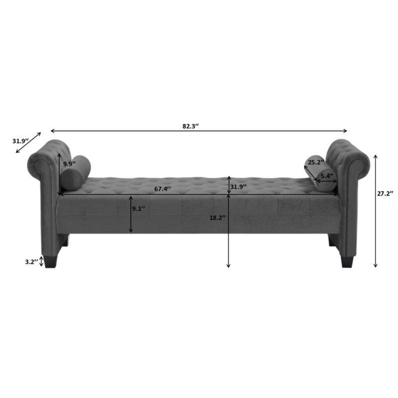 Modern Premium Arms Chaise Lounge for Home & Office Chaise Lounge - Ouch Cart 