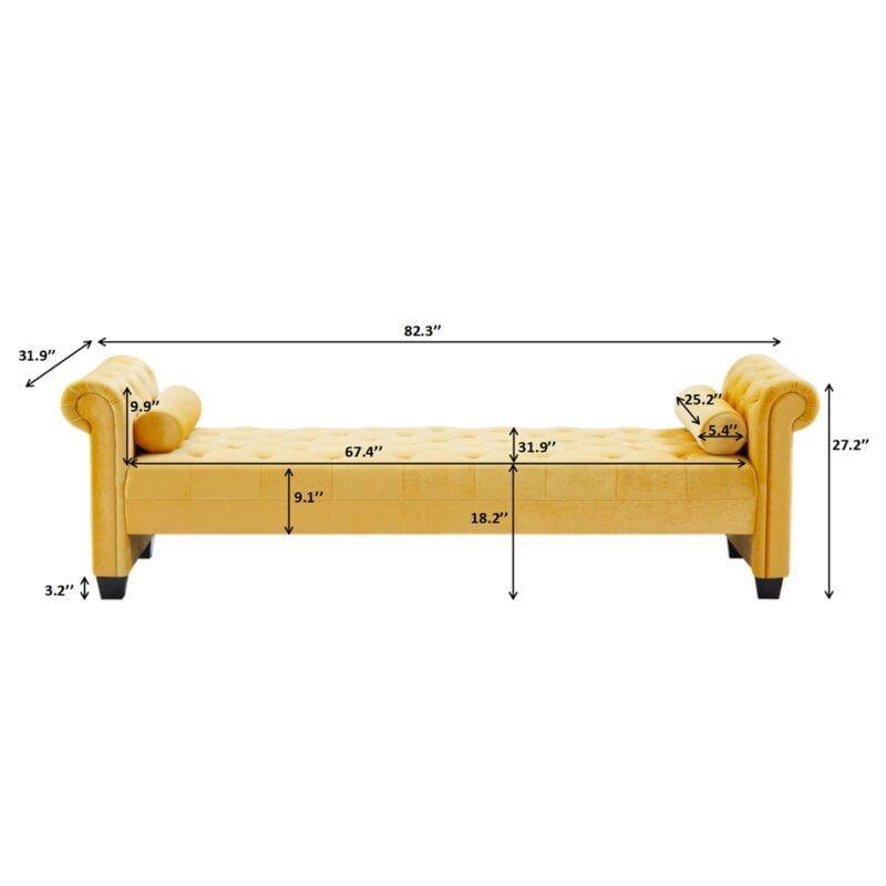 Modern Premium Arms Chaise Lounge for Home & Office Chaise Lounge - Ouch Cart 