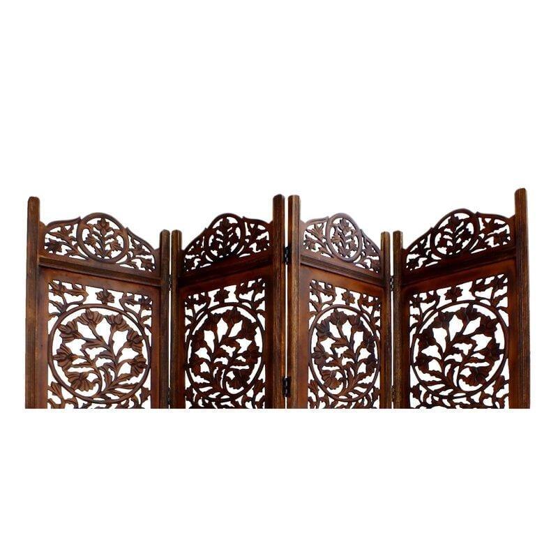 4 - Panel Solid Wood Folding Room Divider