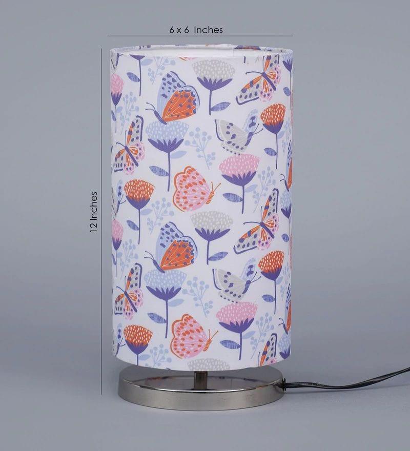 Butterfly on Flower Round Lamp - Ouch Cart 