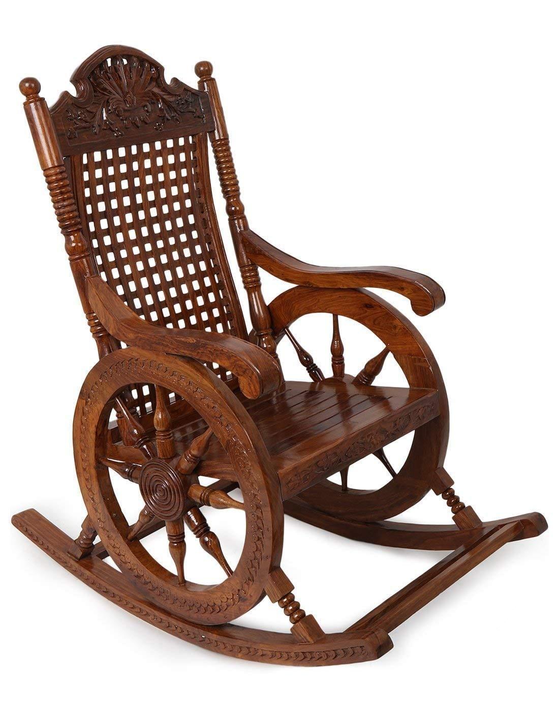 Wooden Rocking Chair Resting Chair Grandpa Rocking Chair Made Of High Quality Wood - Ouch Cart 