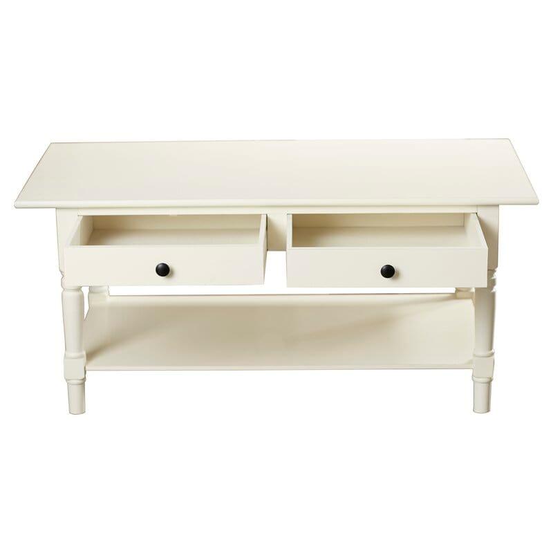 Solid Wood Coffee Table with Storage - Ouch Cart 
