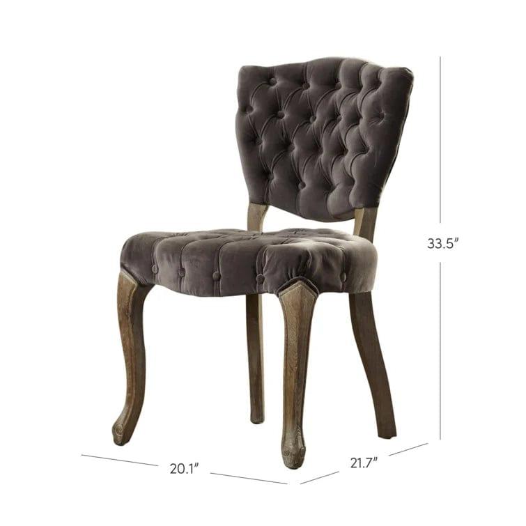Richard Tufted Velvet Parsons Chair (Set of 2) - Ouch Cart 