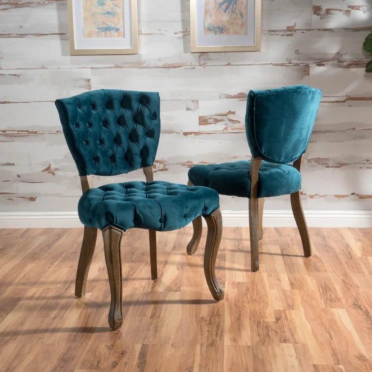 Richard Tufted Velvet Parsons Chair (Set of 2) - Ouch Cart 