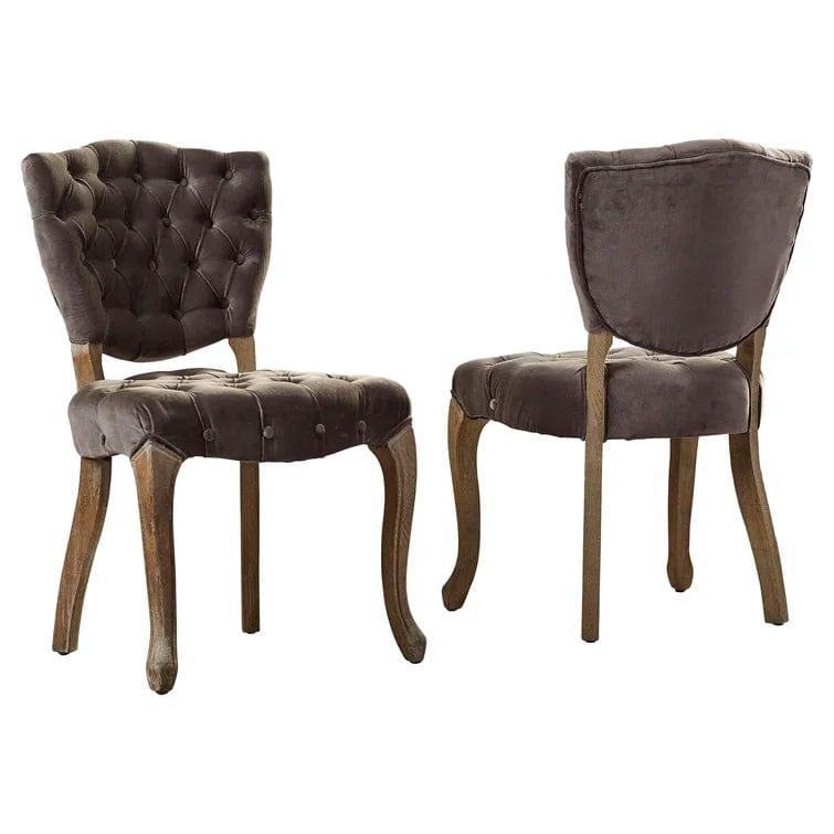 Richard Tufted Velvet Parsons Chair (Set of 2) - Ouch Cart 