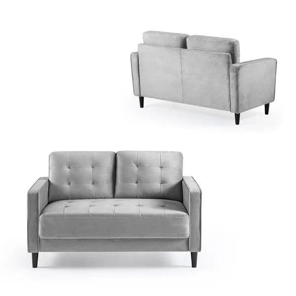 Rosenstein 52.76'' Velvet Square Arm Loveseat - Ouch Cart 