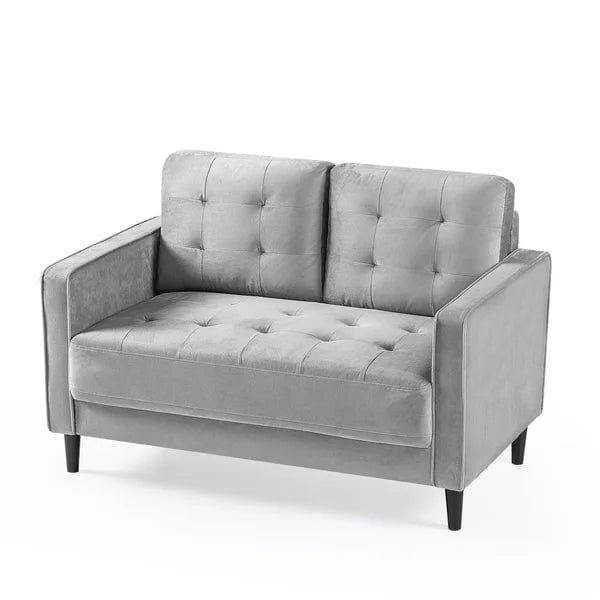 Rosenstein 52.76'' Velvet Square Arm Loveseat - Ouch Cart 