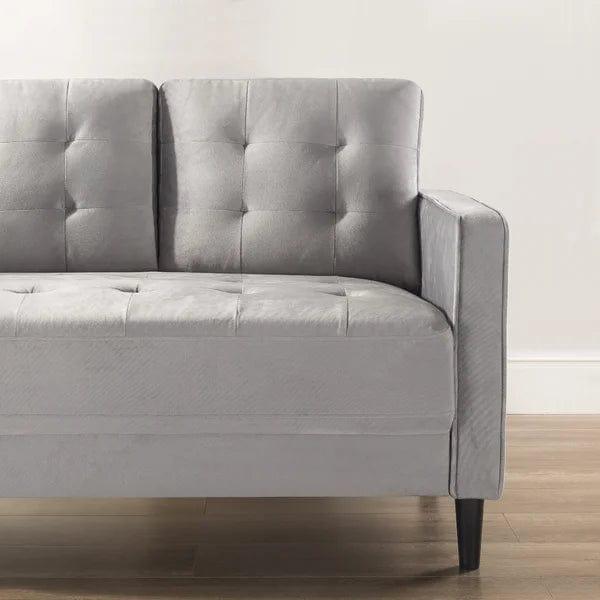 Rosenstein 52.76'' Velvet Square Arm Loveseat - Ouch Cart 