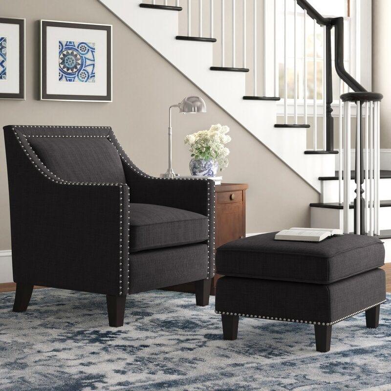 Wide Armchair and Ottoman - Ouch Cart 
