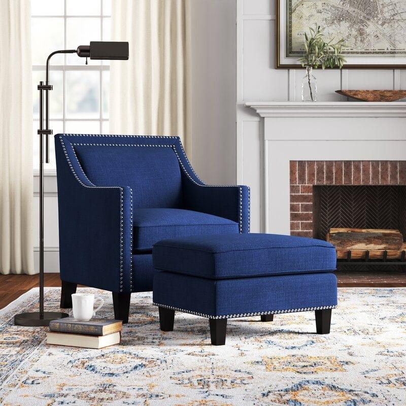 Wide Armchair and Ottoman - Ouch Cart 