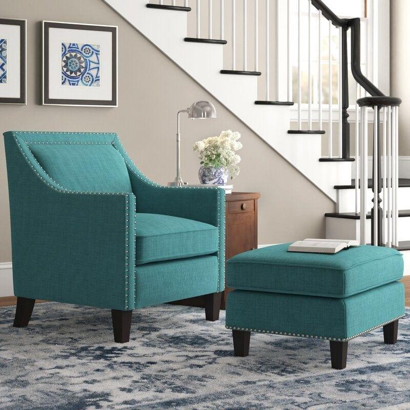 Wide Armchair and Ottoman - Ouch Cart 