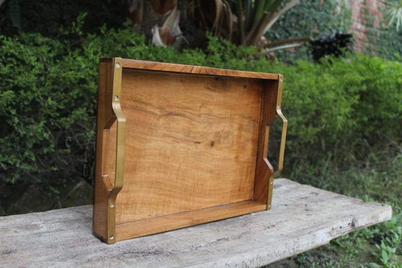 PREMIUM LOOK SERVING TRAY || ACACIA WOOD - Ouch Cart 