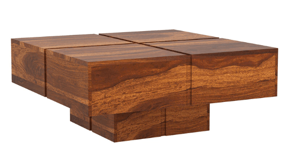 Sheesham Wood Coffee table Walnut Finishing - Ouch Cart 