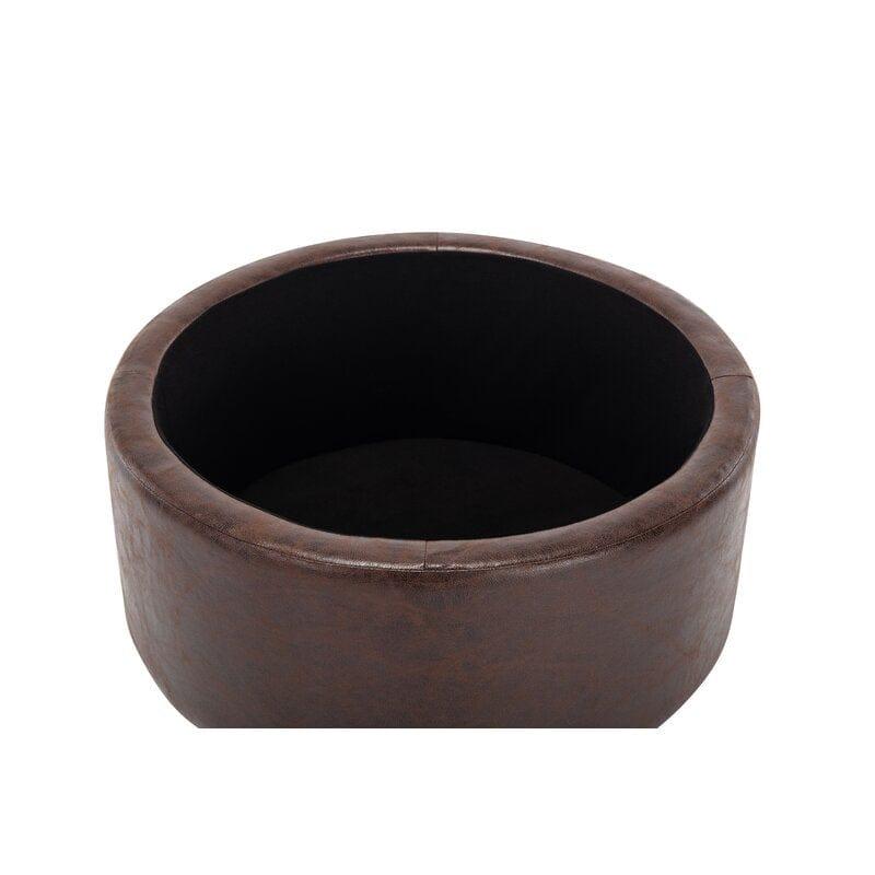Wide Round Storage Ottoman with Storage - Ouch Cart 