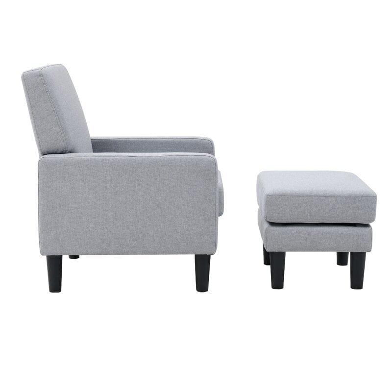 Wide Armchair and Ottoman