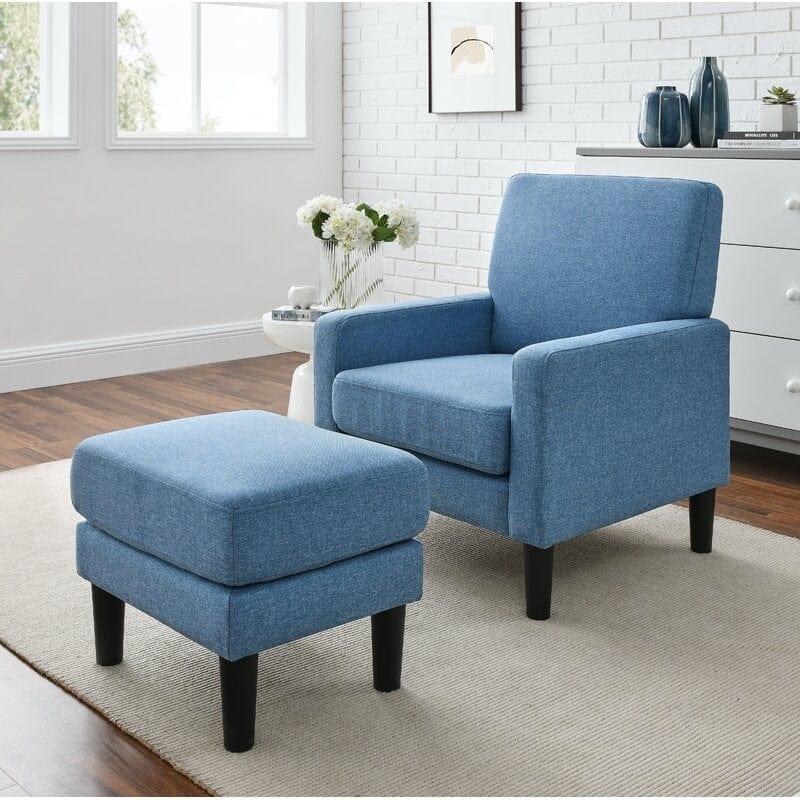 Wide Armchair and Ottoman - Ouch Cart 