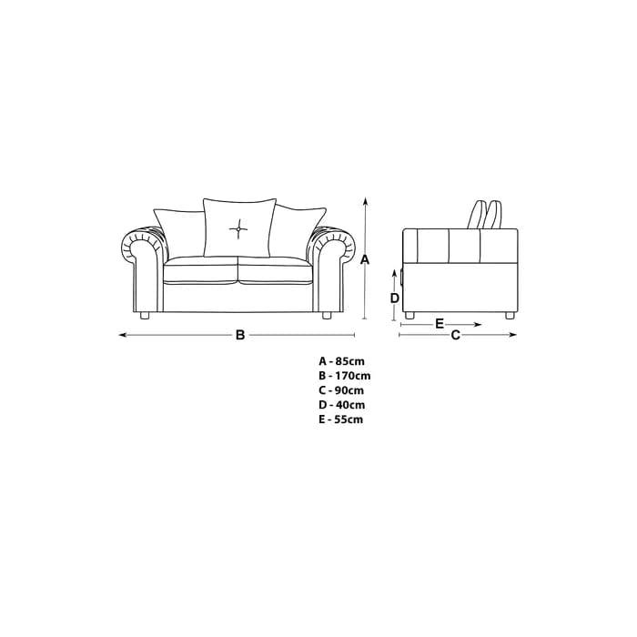 Somerset 2 Seater Chesterfield Sofa - Ouch Cart 