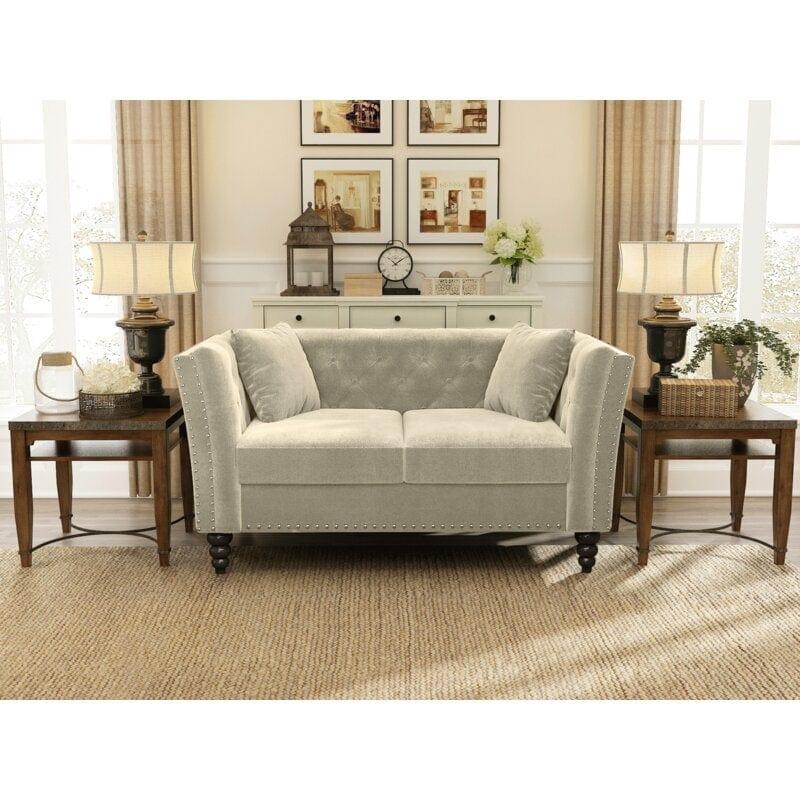 Square Arm Loveseat - Ouch Cart 