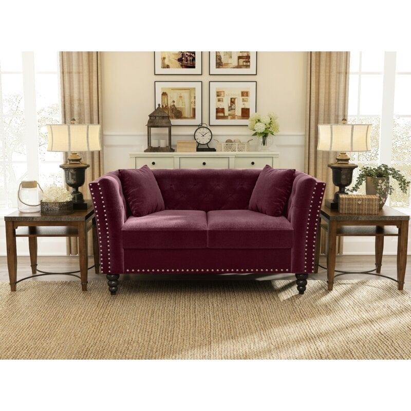 Square Arm Loveseat - Ouch Cart 