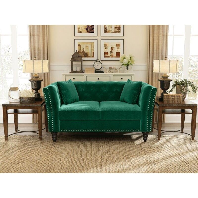 Square Arm Loveseat - Ouch Cart 