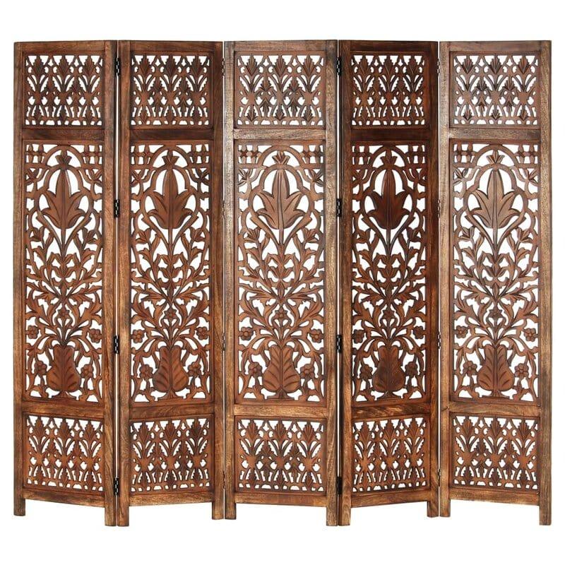 5 Panel Stanardsville Folding Room Divider - Ouch Cart 