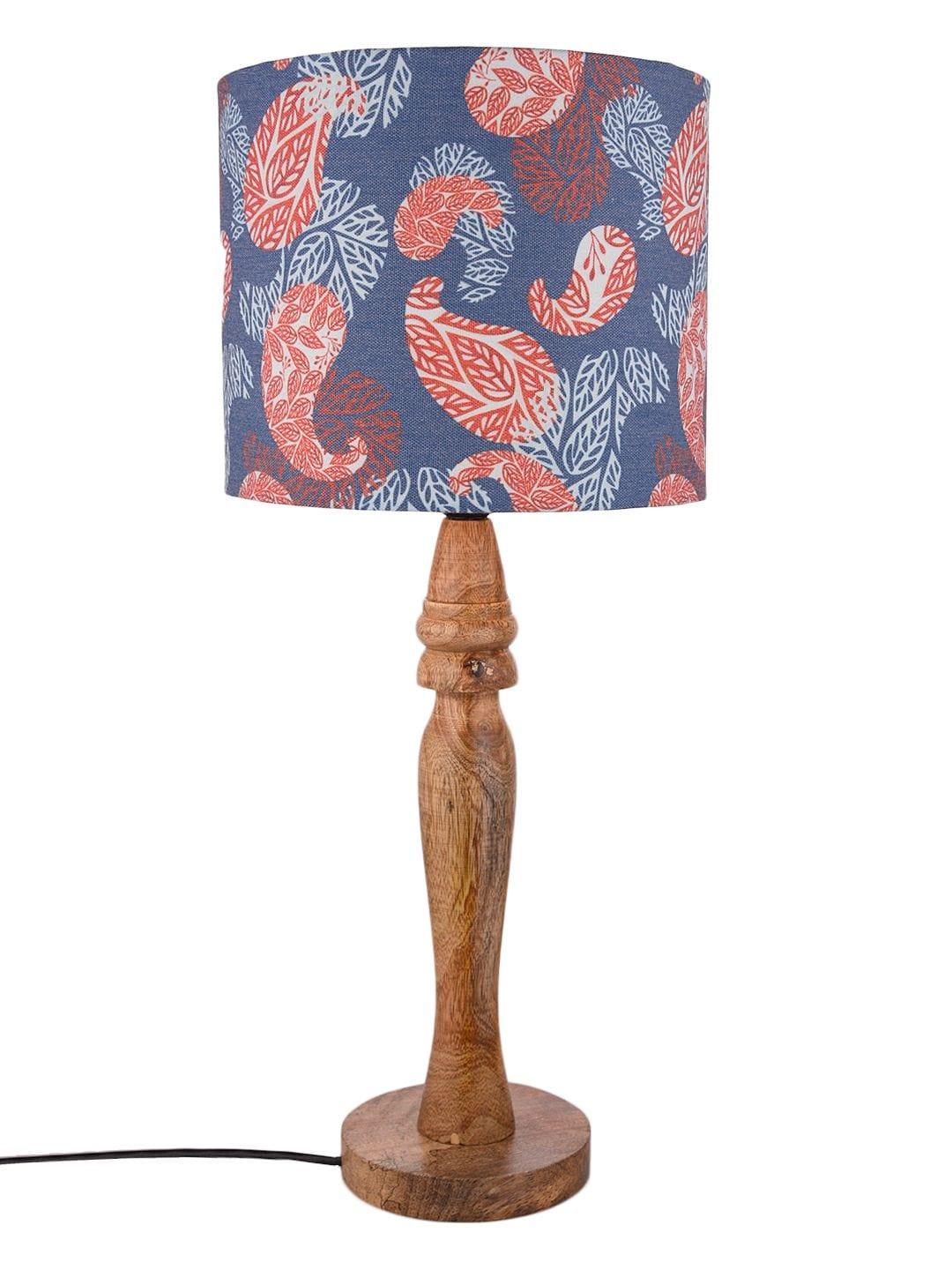 Wooden Colorful Ambee Print Lamp