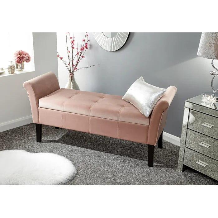 Tabor Upholstered Storage Bench - Ouch Cart 