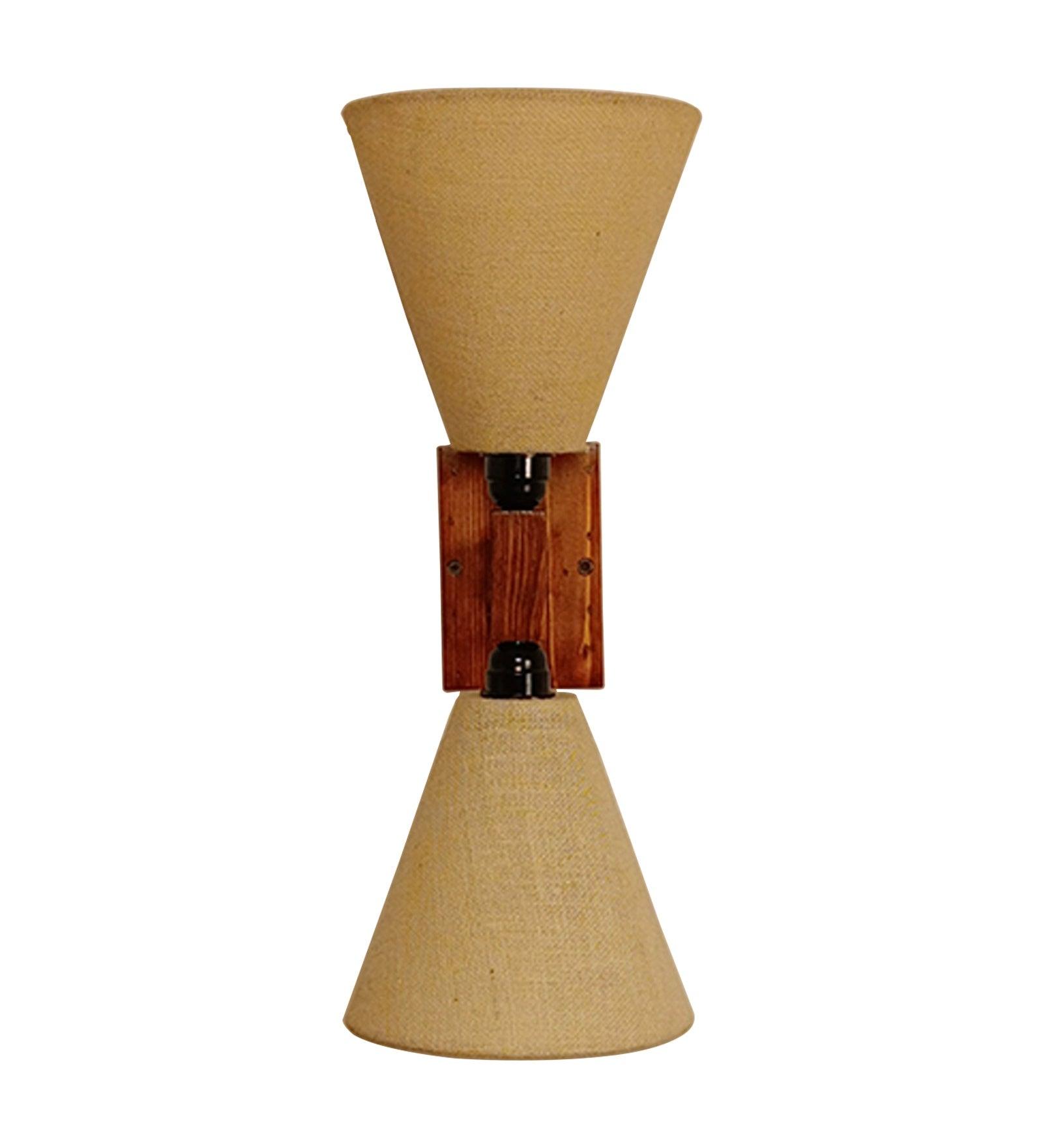 Terzo Duo Brown Wooden Wall Light (BULB NOT INCLUDED) - Ouch Cart 