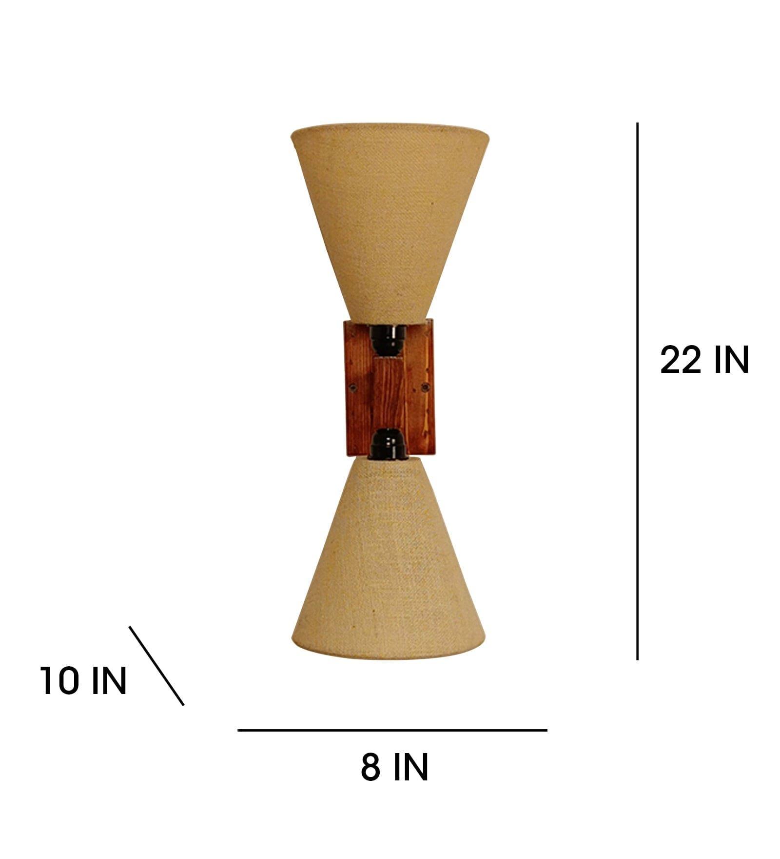 Terzo Duo Brown Wooden Wall Light (BULB NOT INCLUDED) - Ouch Cart 