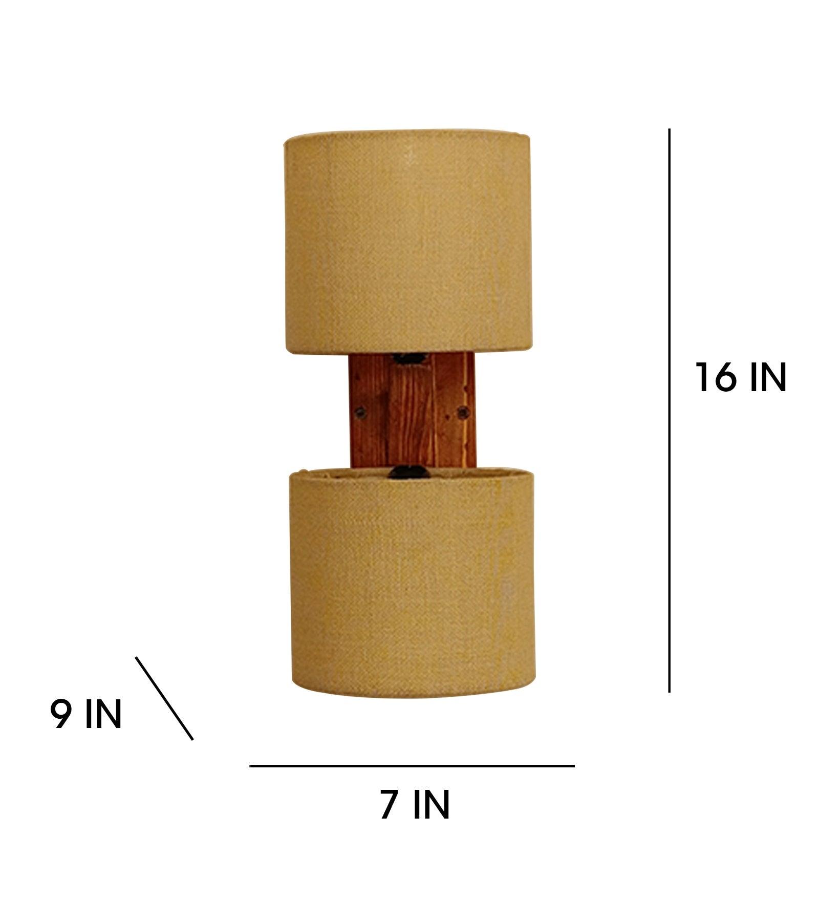 Tesca Duo Brown Wooden Wall Light - (BULB NOT INCLUDED) - Ouch Cart 