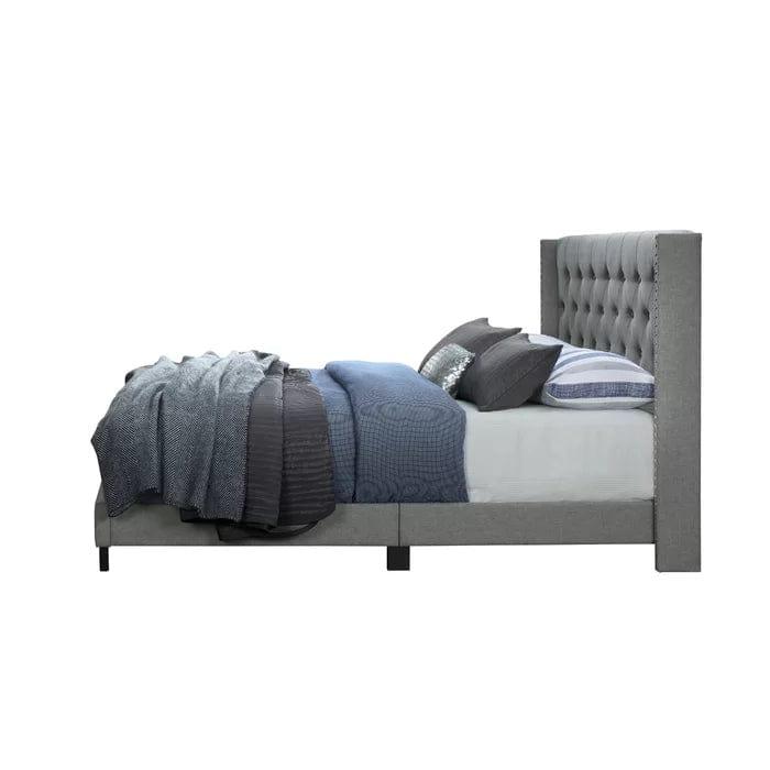 Tianna Tufted Upholstered Low Profile Standard Bed - Ouch Cart 