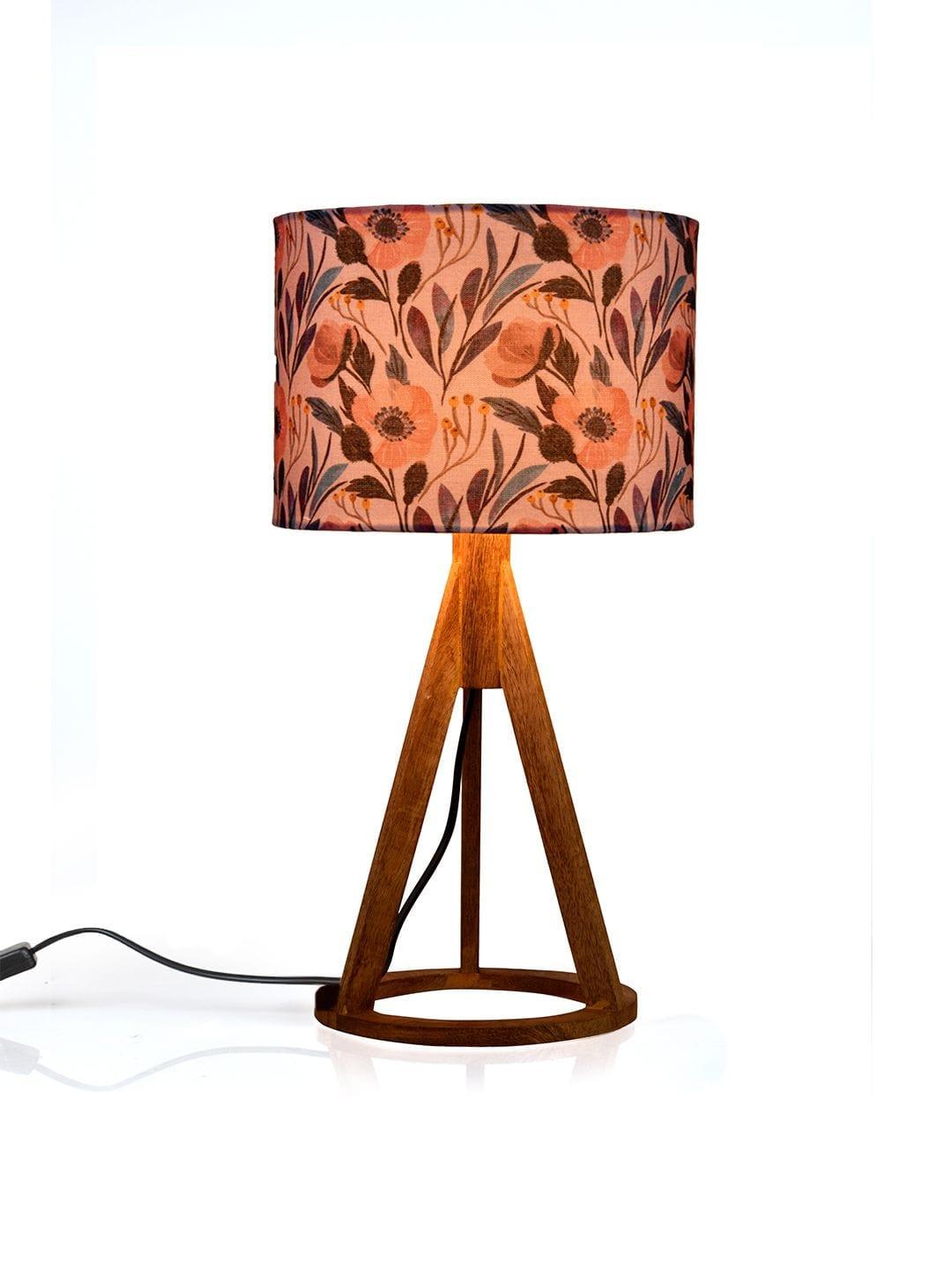 Pink Flower Trio Wooden Lamp - Ouch Cart 