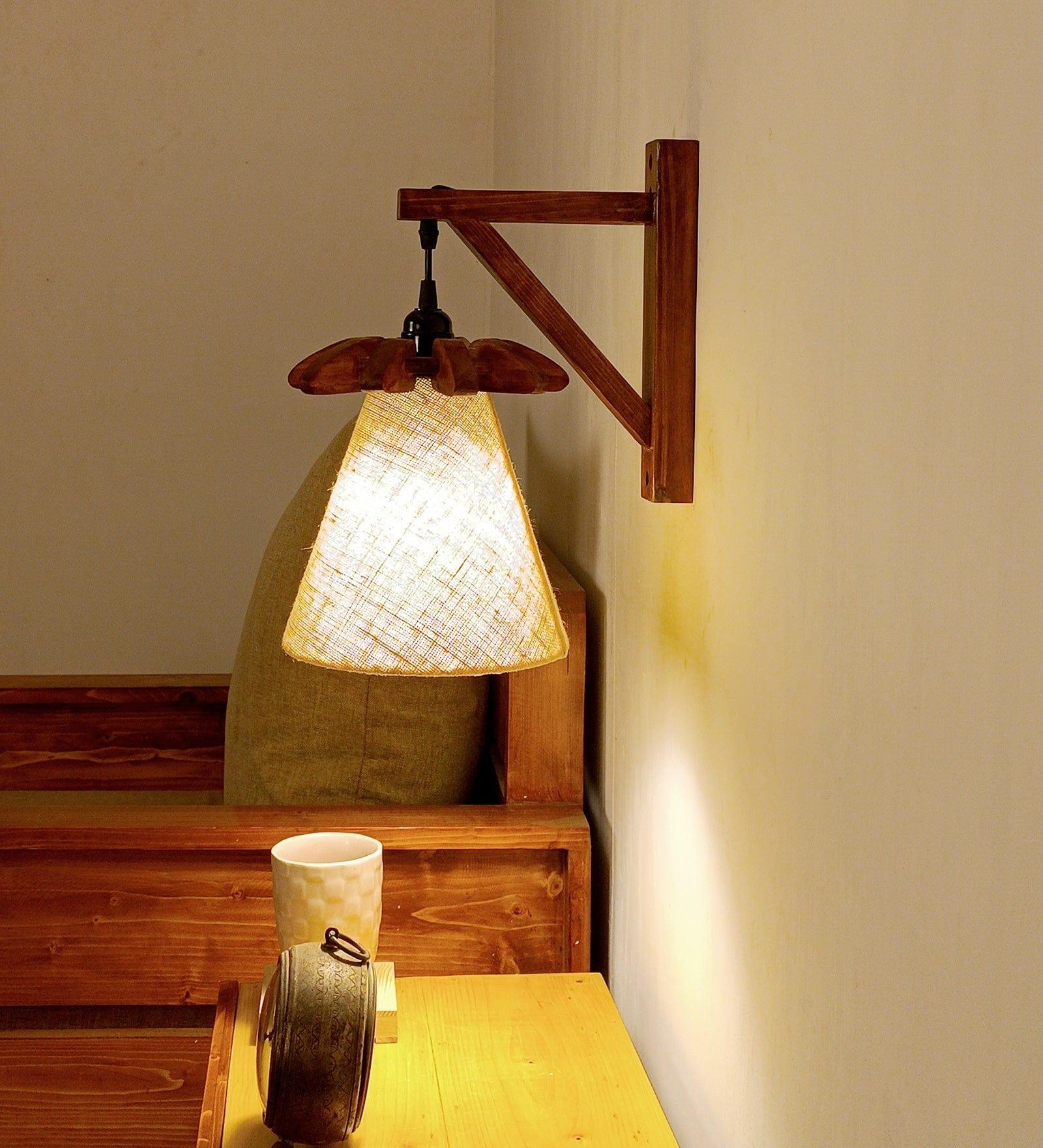 Twirl Brown Wooden Wall Light (BULB NOT INCLUDED) - Ouch Cart 