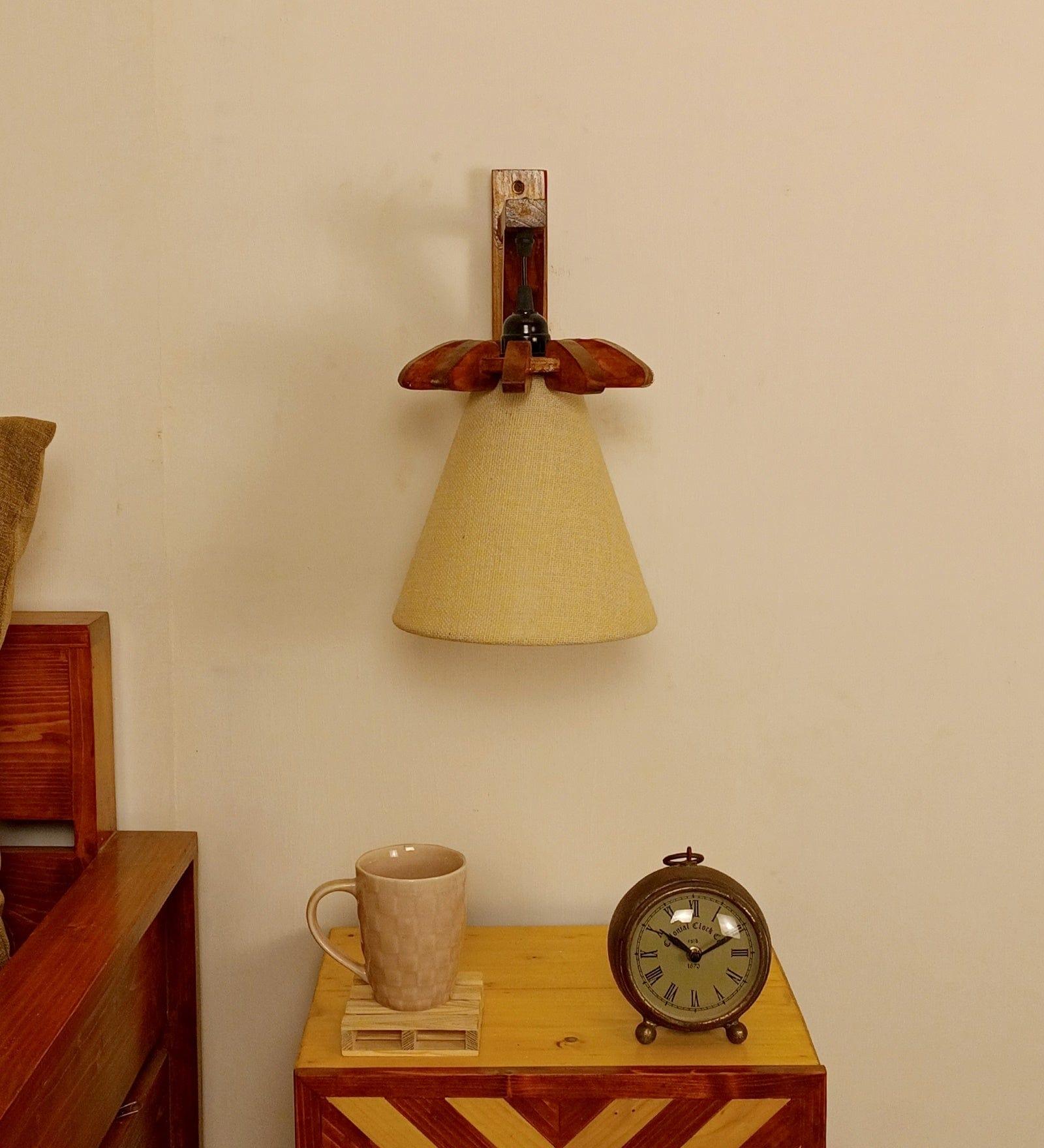 Twirl Brown Wooden Wall Light (BULB NOT INCLUDED) - Ouch Cart 
