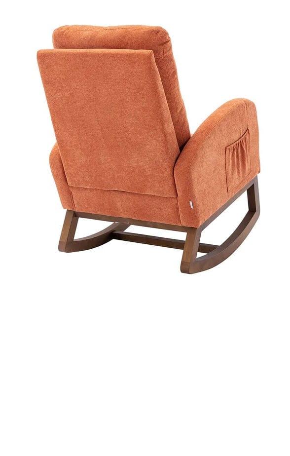 Wooden Glider Rocking Chair (Orange) - Ouch Cart 