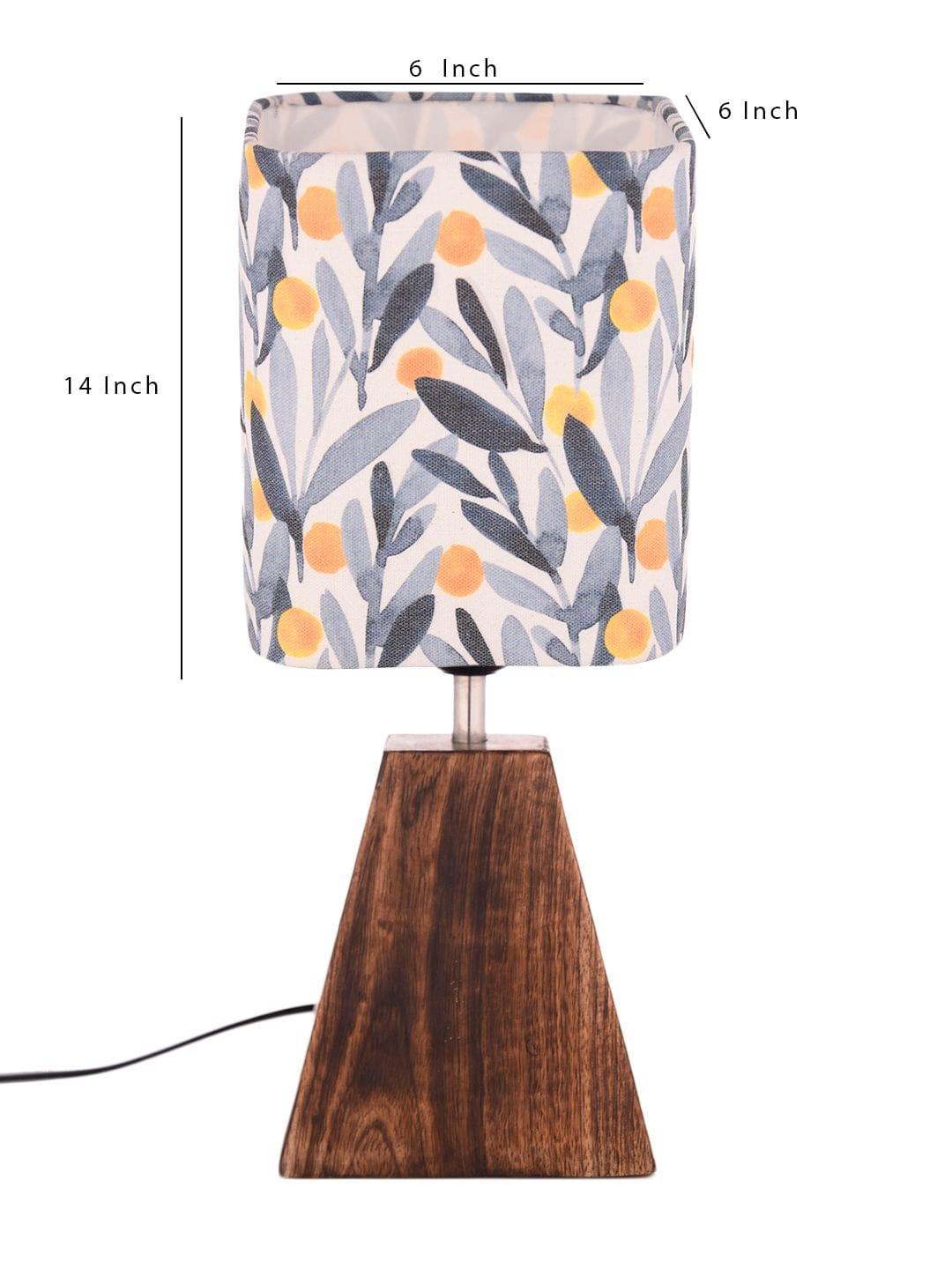 Pyramid Leafy Print Lamp