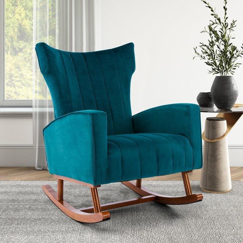 Velvet Rocking Chair for living Room ,Bed Room - Ouch Cart 