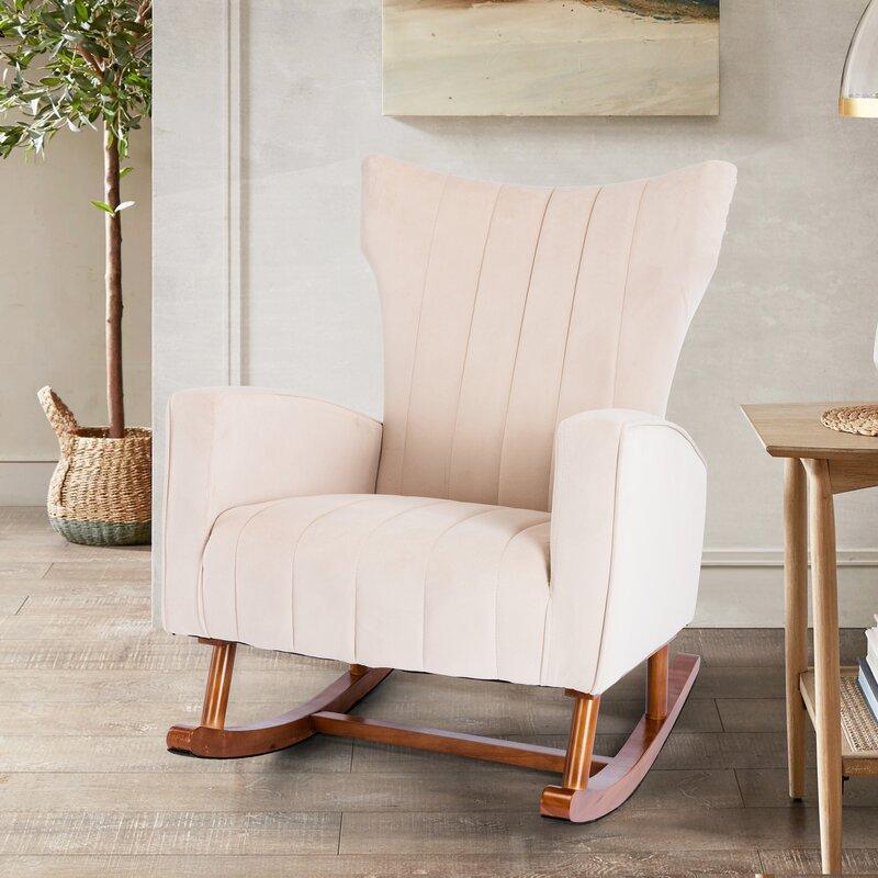 Velvet Rocking Chair for living Room ,Bed Room - Ouch Cart 