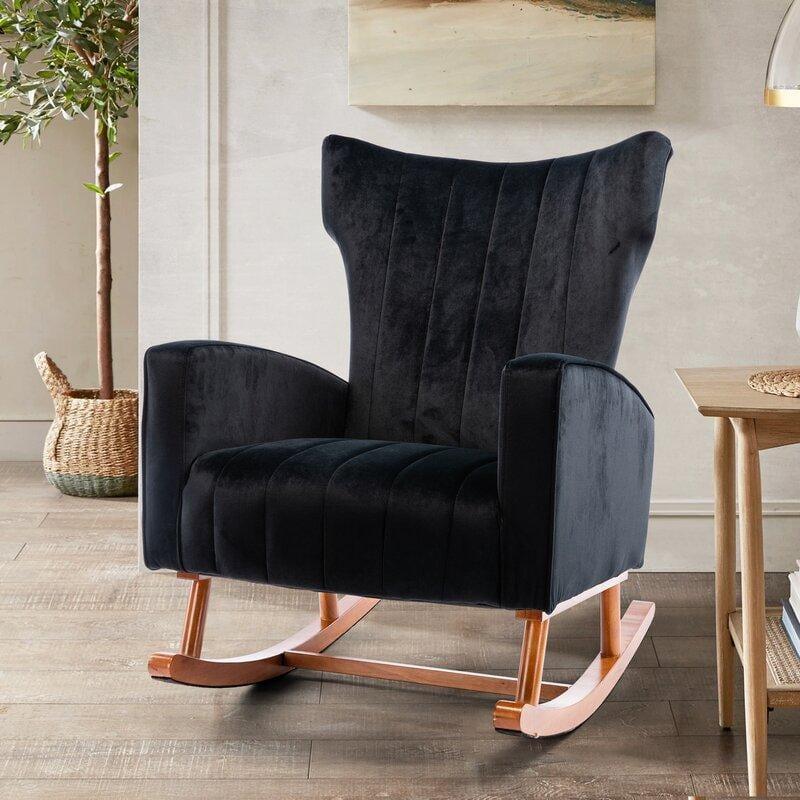 Velvet Rocking Chair for living Room ,Bed Room - Ouch Cart 