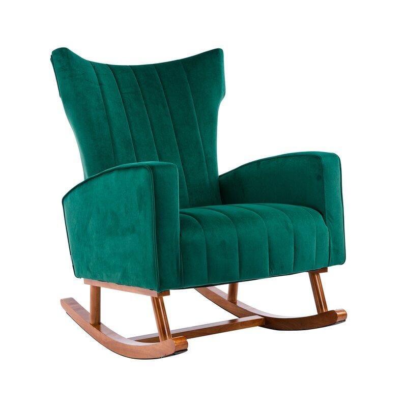 Velvet Rocking Chair for living Room ,Bed Room - Ouch Cart 